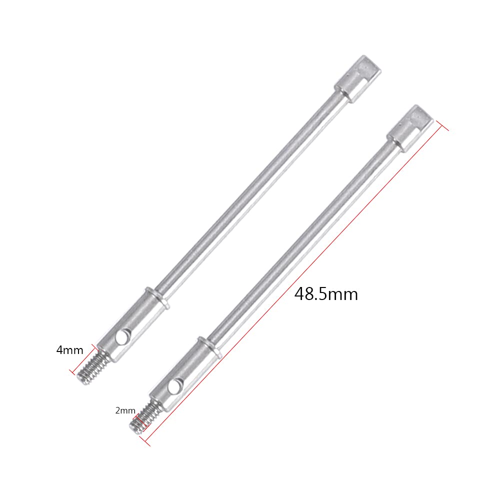 1/24 RC Stainless Steel Rear Axle Drive Shaft Set for Axial SCX24 RC Crawler Car Upgrade Parts (Rear)