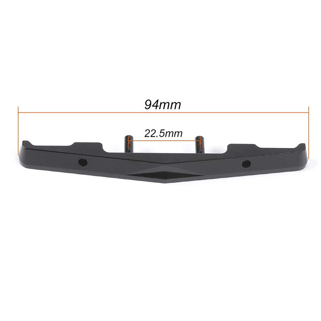 Aluminum Alloy Front Bumper for Axial SCX24 C10 1/24 RC Crawler Car Upgrades (Black)