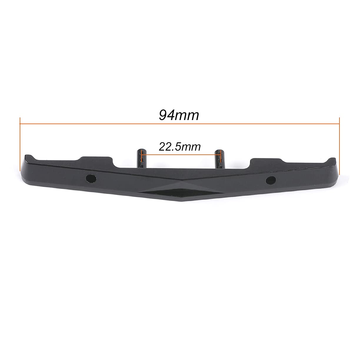 Aluminum Alloy Front Bumper for Axial SCX24 C10 1/24 RC Crawler Car Upgrades (Black)