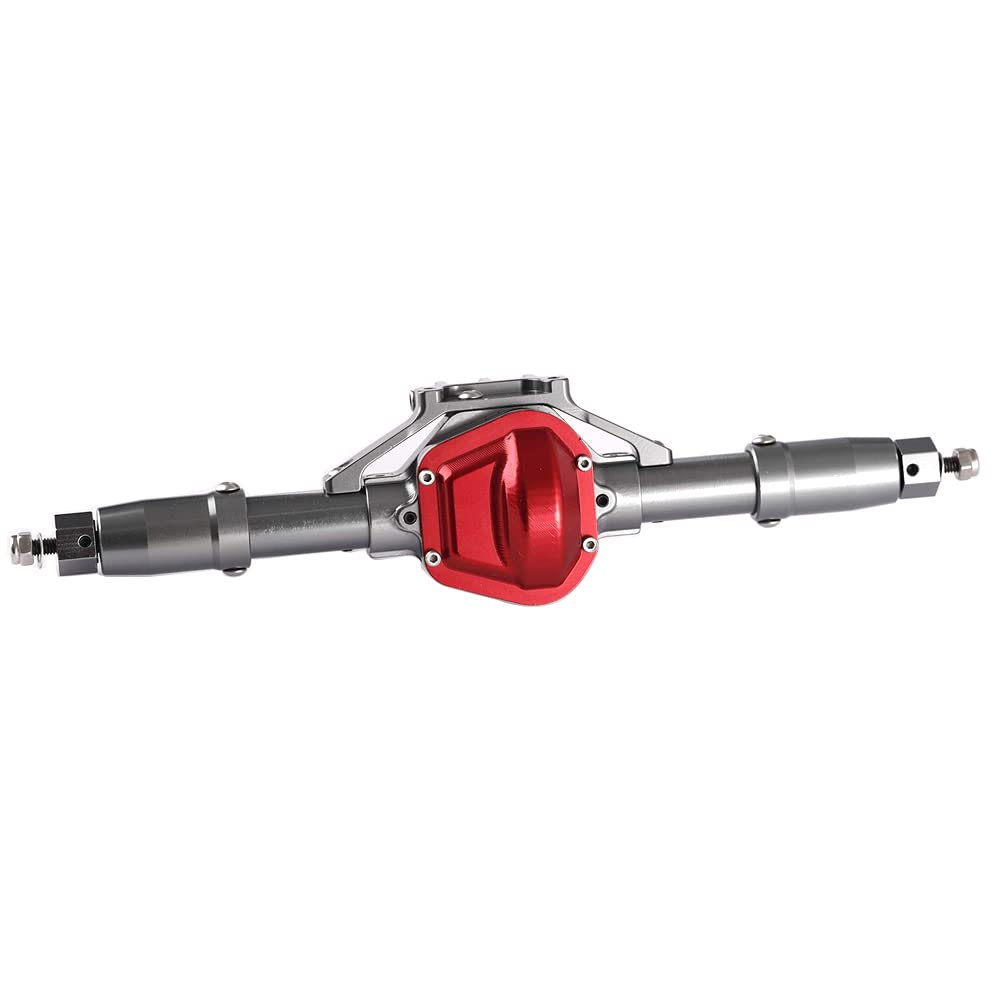 1:10 Rock Crawler Axle, Aluminum Alloy Front and Rear Axle for Axial SCX10 RC Crawler Car (Titanium)