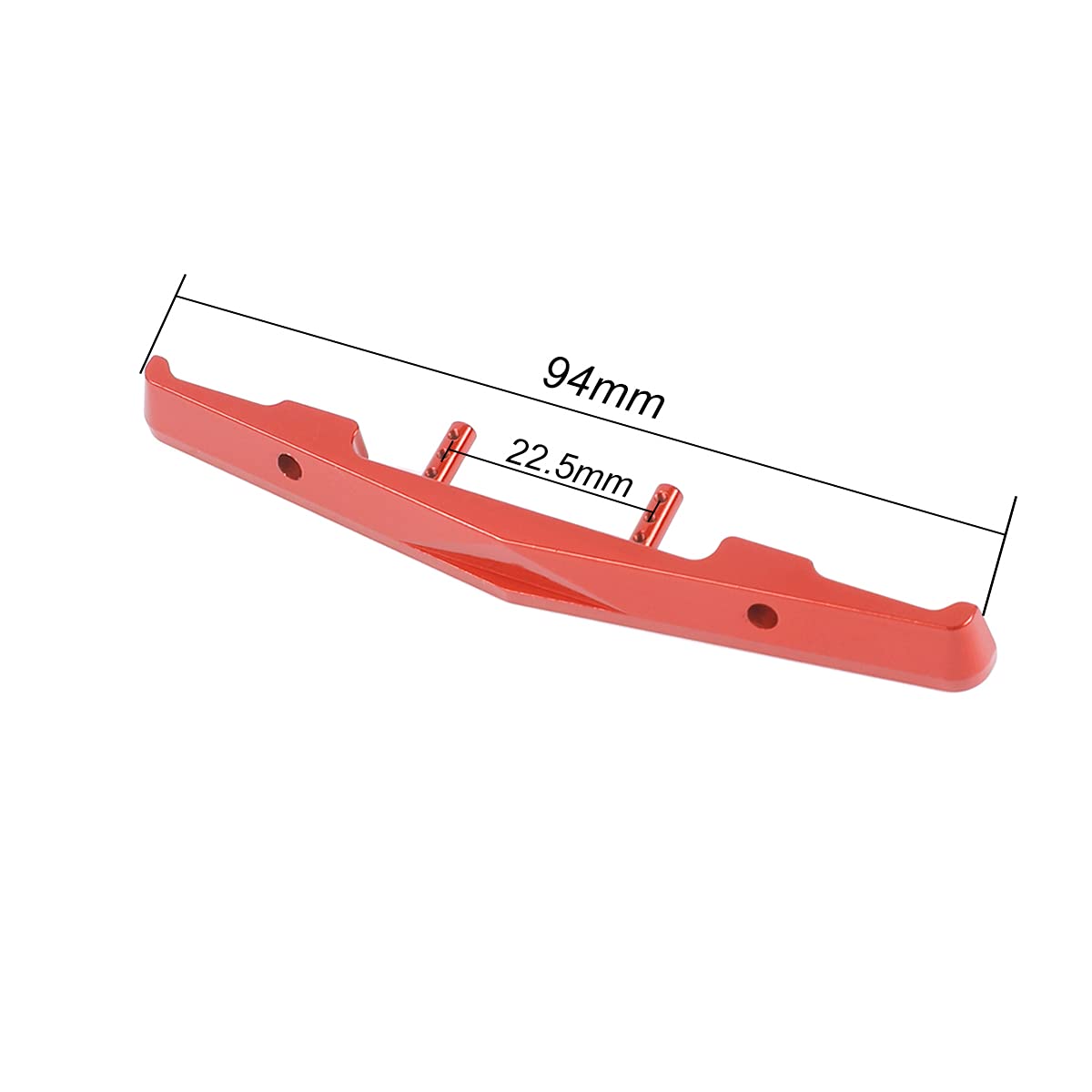 Aluminum Alloy Front Bumper for Axial SCX24 C10 1/24 RC Crawler Car Upgrades (Red)