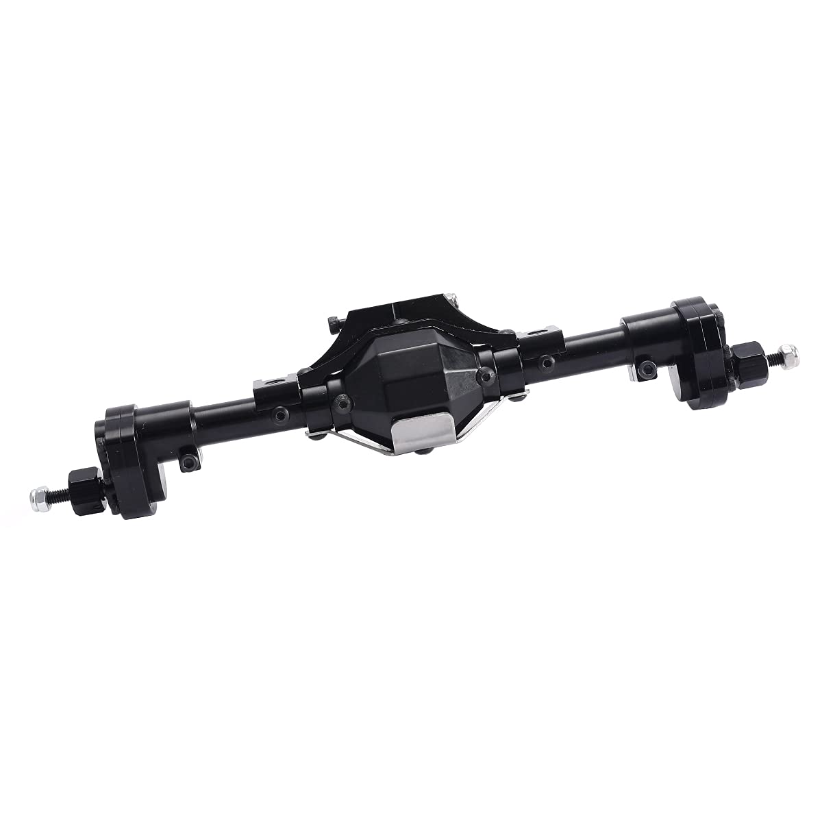 Aluminum Front / Rear Portal Axles Set for 1/10 Axial SCX10 II 90046 90047 RC Crawler Car (Black)