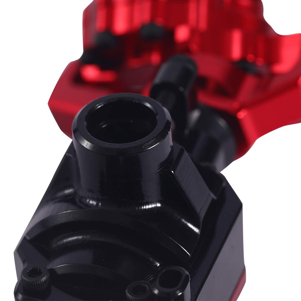 Aluminum Alloy Front and Rear Axle Housing Set for 1/10 Traxxas TRX4 RC Crawler Car, Replace Original Plastic Axles Housing (Red)