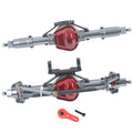1:10 Rock Crawler Axle, Aluminum Alloy Front and Rear Axle for Axial SCX10 RC Crawler Car (Titanium)