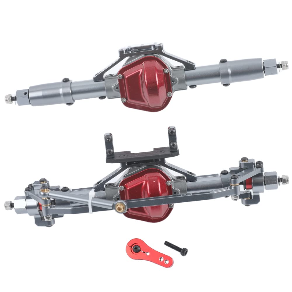 1:10 Rock Crawler Axle, Aluminum Alloy Front and Rear Axle for Axial SCX10 RC Crawler Car (Titanium)