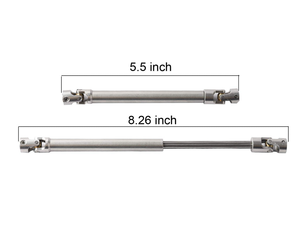 Universal Stainless Steel Drive Shaft for 1/10 Axial SCX10 D90 RC Crawler Car Upgrades Accessories 140mm-250mm (1PC)