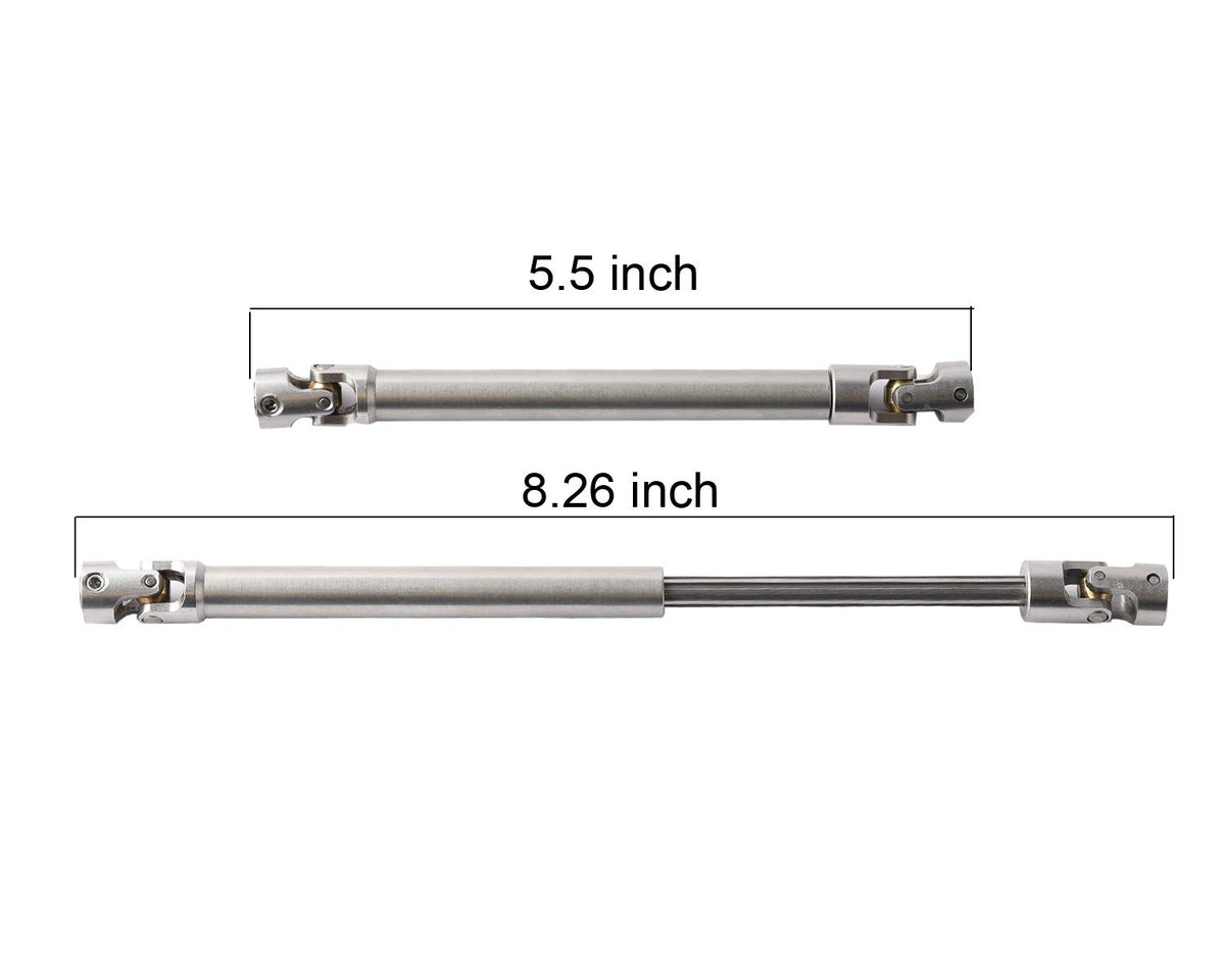 Universal Stainless Steel Drive Shaft for 1/10 Axial SCX10 D90 RC Crawler Car Upgrades Accessories 140mm-250mm (1PC)