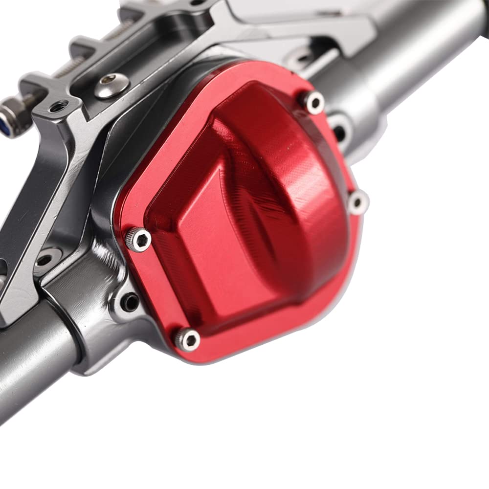 1:10 Rock Crawler Axle, Aluminum Alloy Front and Rear Axle for Axial SCX10 RC Crawler Car (Titanium)