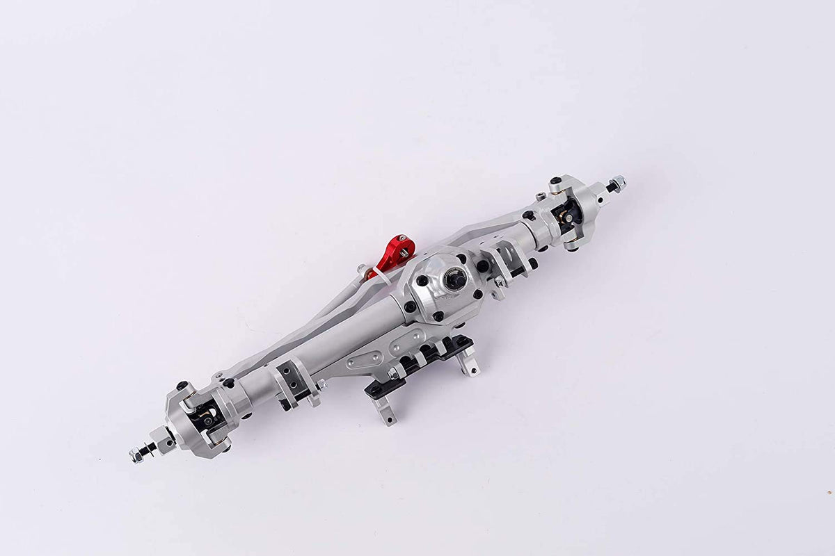 Aluminum Front and Rear Axle for 1/10 Axial Wraith 90018 90048 90053 90018 90020 90045 90056 RR10 RC Model Crawler Car (Silver)