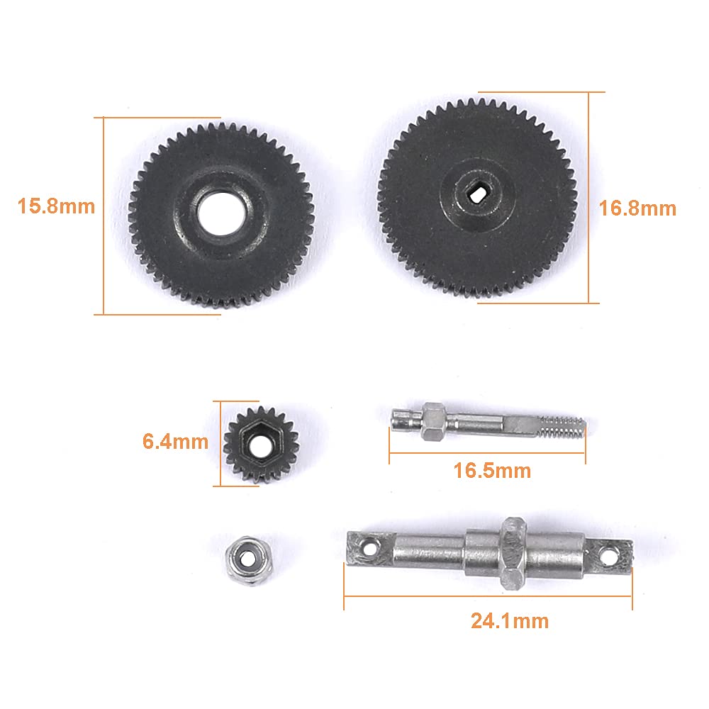 Hardened Steel Transmission Gears Gearbox Gear Set for 1/24 Axial SCX24 RC Crawler