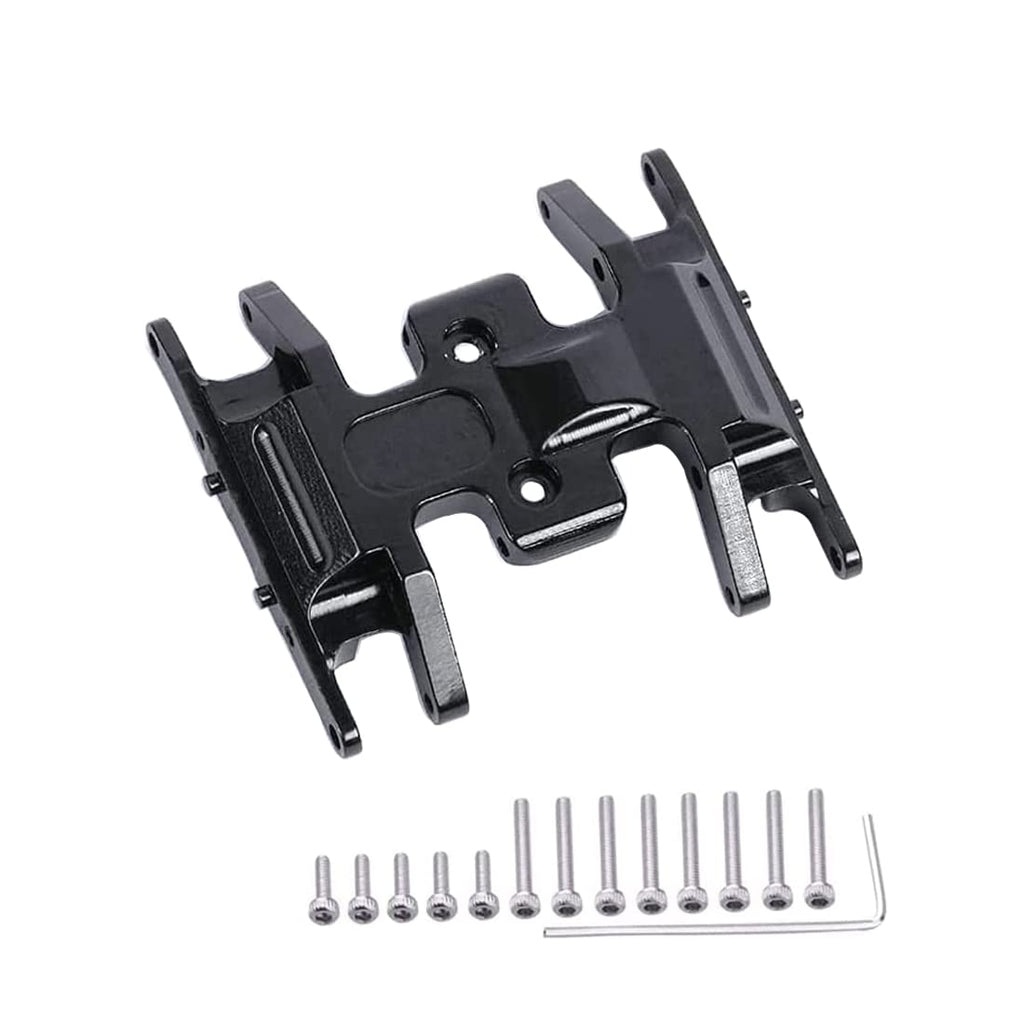 Aluminum Alloy Skid Plate for 1/24 Axial SCX24 RC Crawler Car Upgrades Transmissions Center Gearbox Protective Plate (Black)