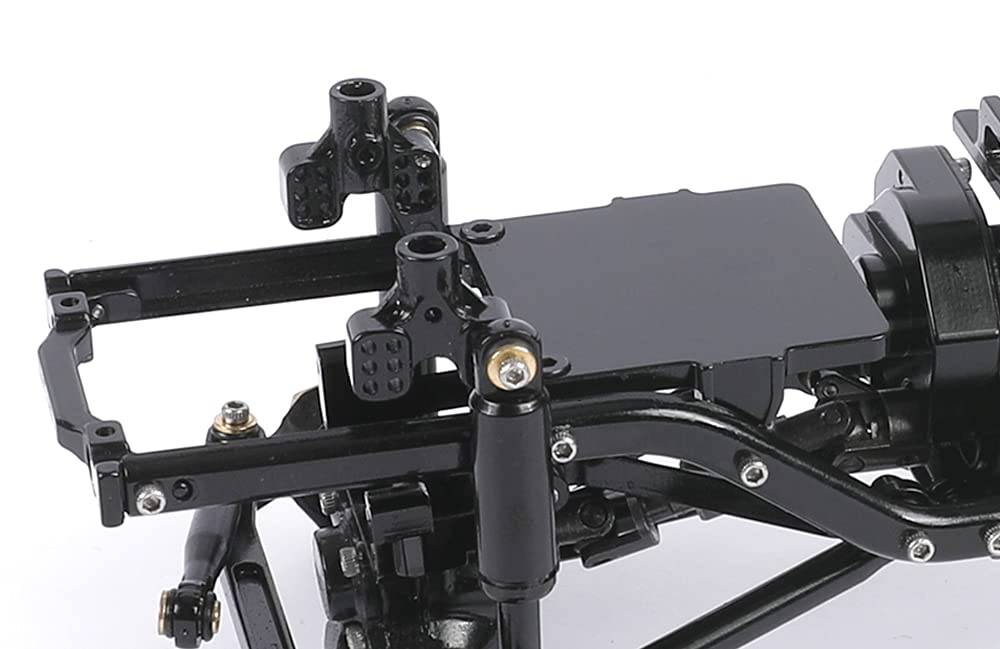 Aluminum Adjustable Shock Towers Mount Set for 1/24 Axial SCX24 AXI90081 AXI00001 RC Crawler Upgrades (Black)