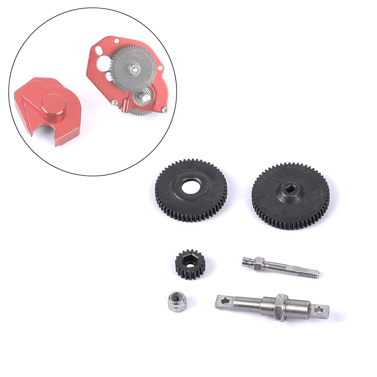 Hardened Steel Transmission Gears Gearbox Gear Set for 1/24 Axial SCX24 RC Crawler