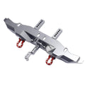 Aluminum Rear Bumper with Trailer Hitch for 1/10 Traxxas TRX4 RC Crawler Upgrade Parts (Titanium)