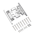 Aluminum Alloy Center Skid Plate Transmission Mount for 1/10 Axial SCX10 90022 90028 RC Crawler Car Upgrade Parts (Silver)