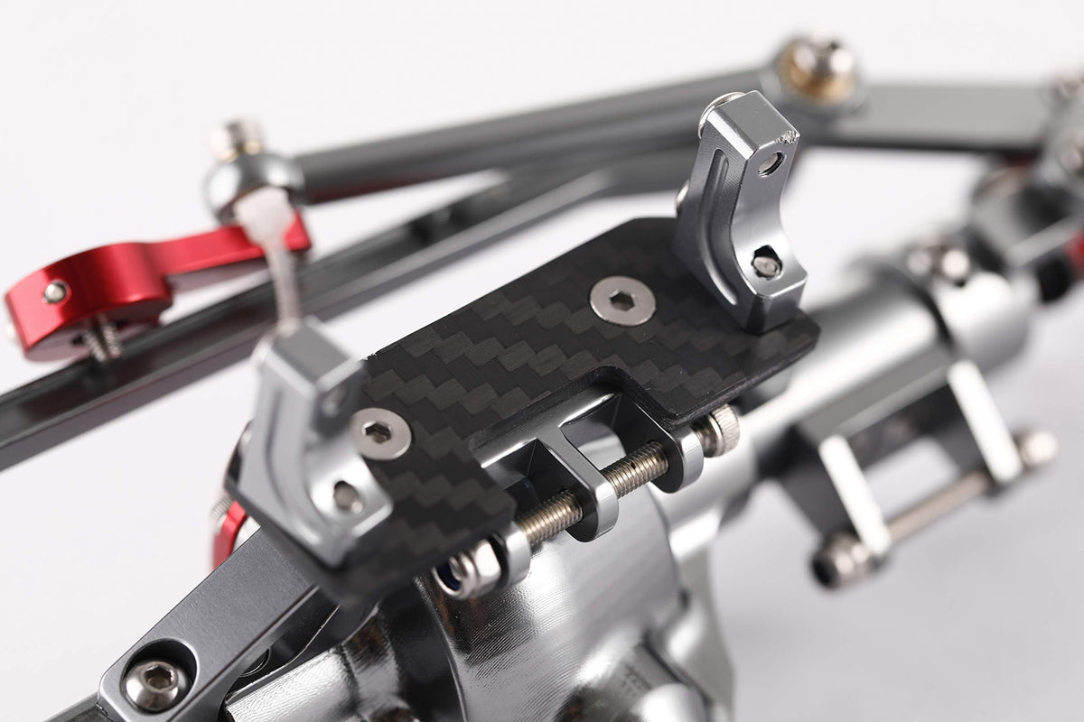 1:10 Rock Crawler Axle, Aluminum Alloy Front and Rear Axle for Axial SCX10 RC Crawler Car (Titanium)