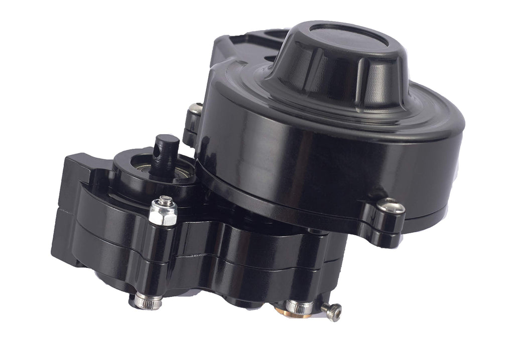 1/10 RC Car Transmission Case Gearbox with Gear Full Alloy Assembled for SCX10 SCX10 II 90046 90047 RC Crawler Car, Black