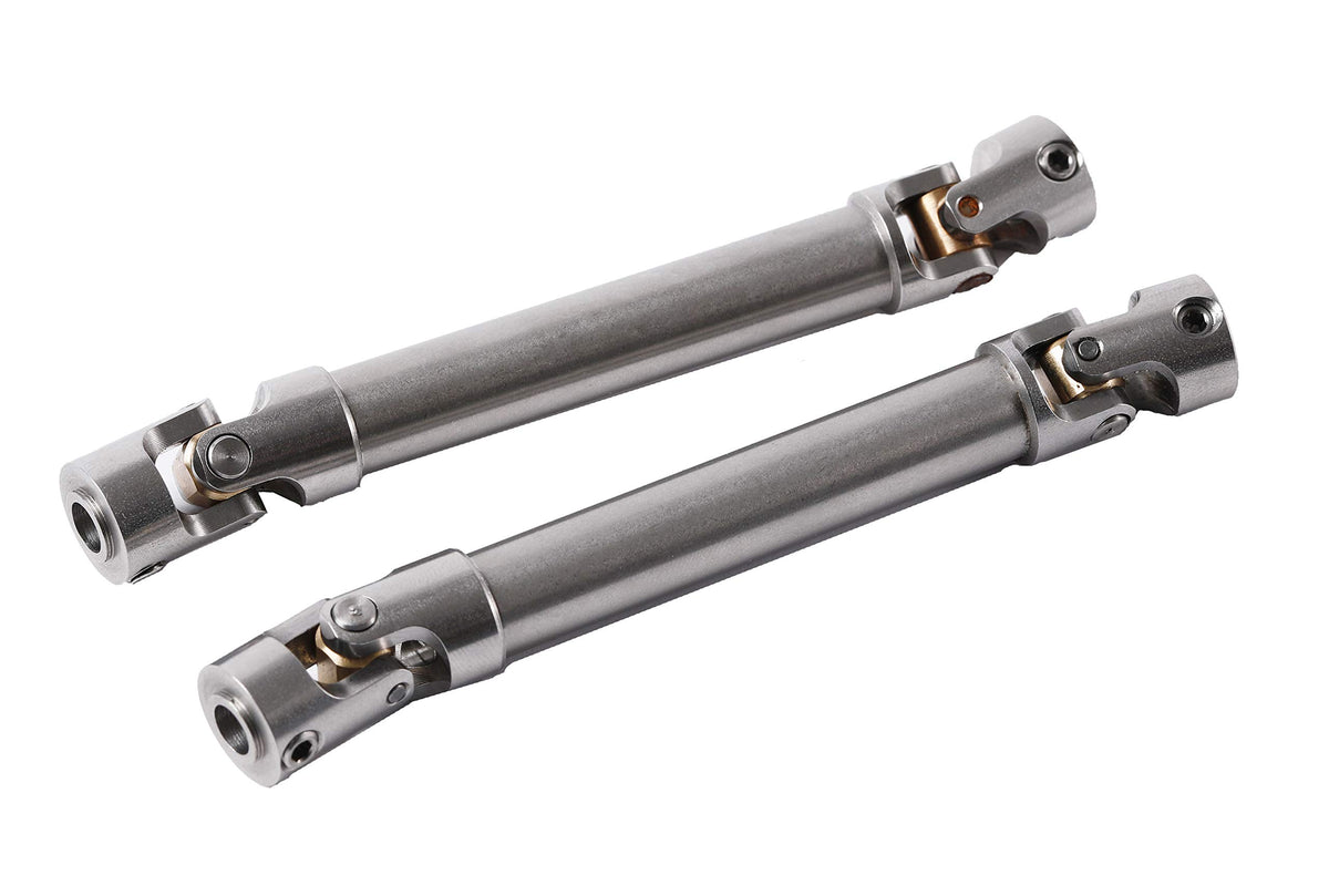 Aluminium Universal Drive Shaft Upgrades Accessories for 1/10 SCX10 RC Car Truck Rock Crawler 110-155 mm(2PC)