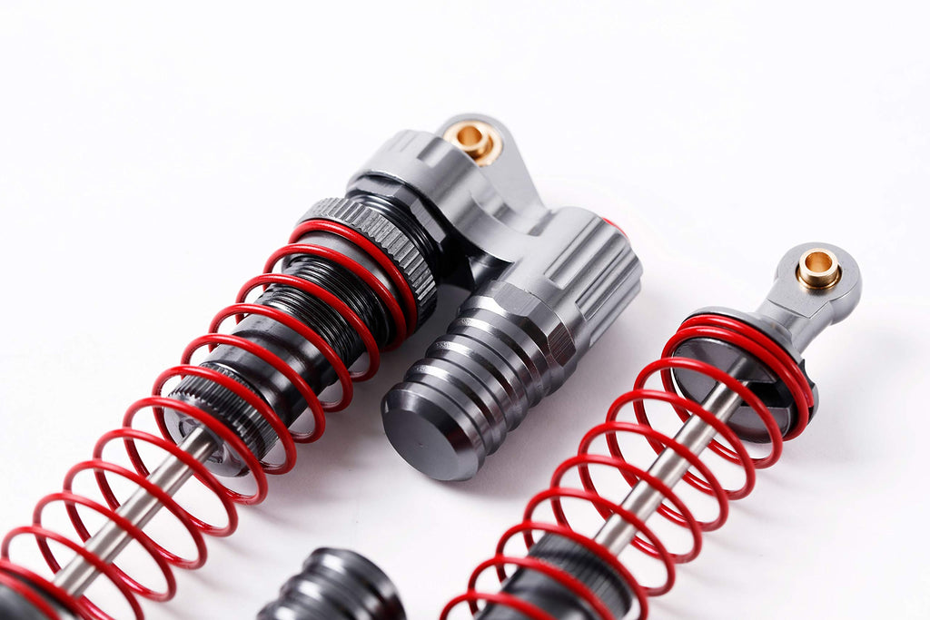 4PCS Shock Absorbers Oil Adjustable Metal Vehicel Aluminum Alloy Negative Pressure Parts for 1/10 RC Crawler Axial SCX10 II RC Crawler Car Accessories