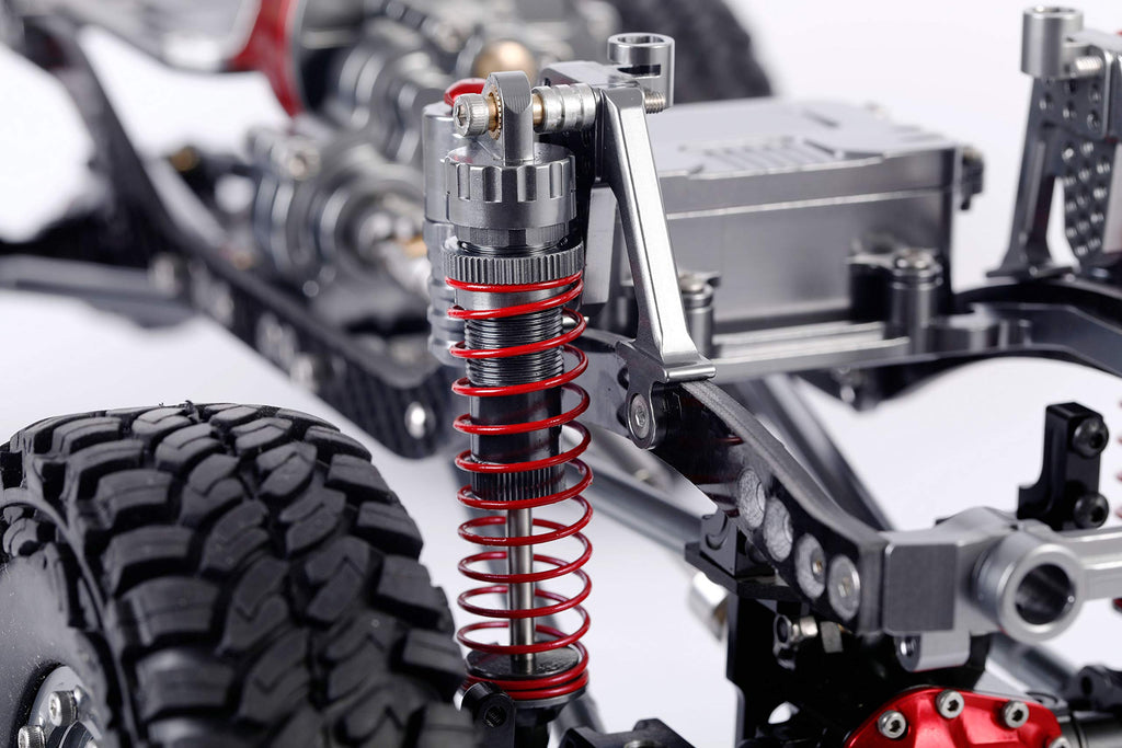 4PCS Shock Absorbers Oil Adjustable Metal Vehicel Aluminum Alloy Negative Pressure Parts for 1/10 RC Crawler Axial SCX10 II RC Crawler Car Accessories