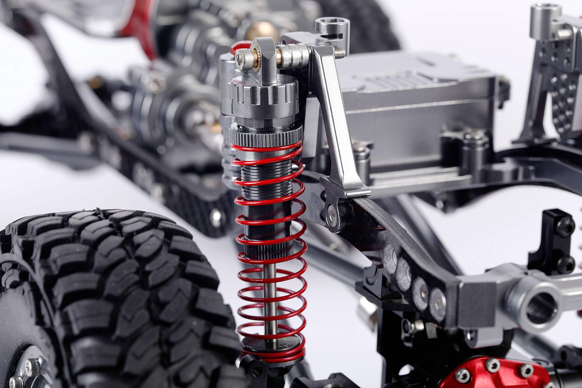 4PCS Shock Absorbers Oil Adjustable Metal Vehicel Aluminum Alloy Negative Pressure Parts for 1/10 RC Crawler Axial SCX10 II RC Crawler Car Accessories
