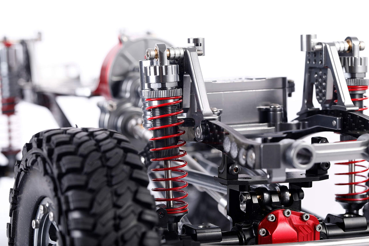 4PCS Shock Absorbers Oil Adjustable Metal Vehicel Aluminum Alloy Negative Pressure Parts for 1/10 RC Crawler Axial SCX10 II RC Crawler Car Accessories