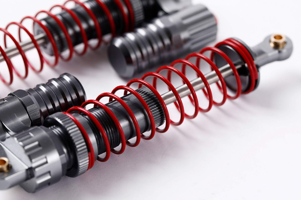 4PCS Shock Absorbers Oil Adjustable Metal Vehicel Aluminum Alloy Negative Pressure Parts for 1/10 RC Crawler Axial SCX10 II RC Crawler Car Accessories