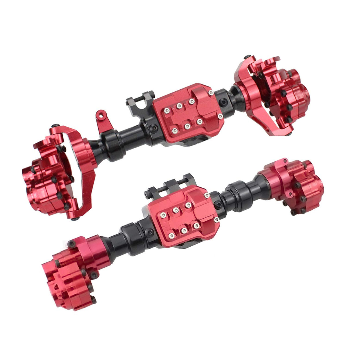 Aluminum Alloy Front and Rear Axle Housing Set for 1/10 Traxxas TRX4 RC Crawler Car