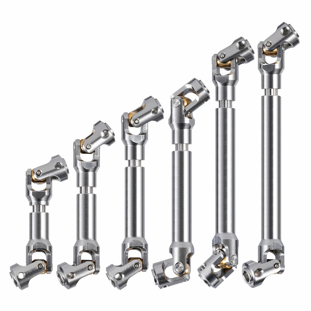 Stainless Steel Drive Shaft 5mm Universal Joint Driveshaft for 1/10 RC Rigs Crawler SCX10 Pro TRX4 High Trail TF2 VS4-10 CC02