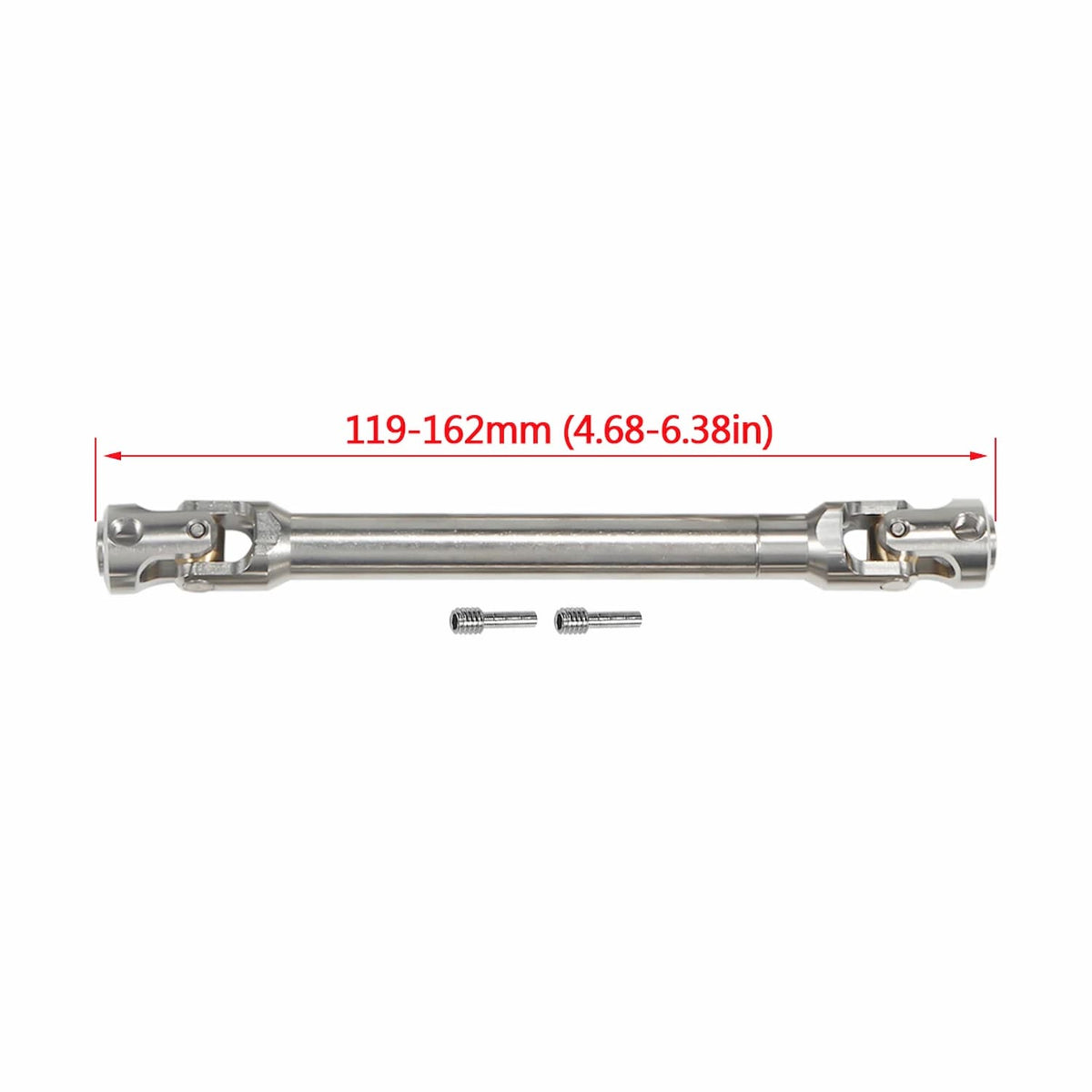 Stainless Steel Drive Shaft 5mm Universal Joint Driveshaft for 1/10 RC Rigs Crawler SCX10 Pro TRX4 High Trail TF2 VS4-10 CC02