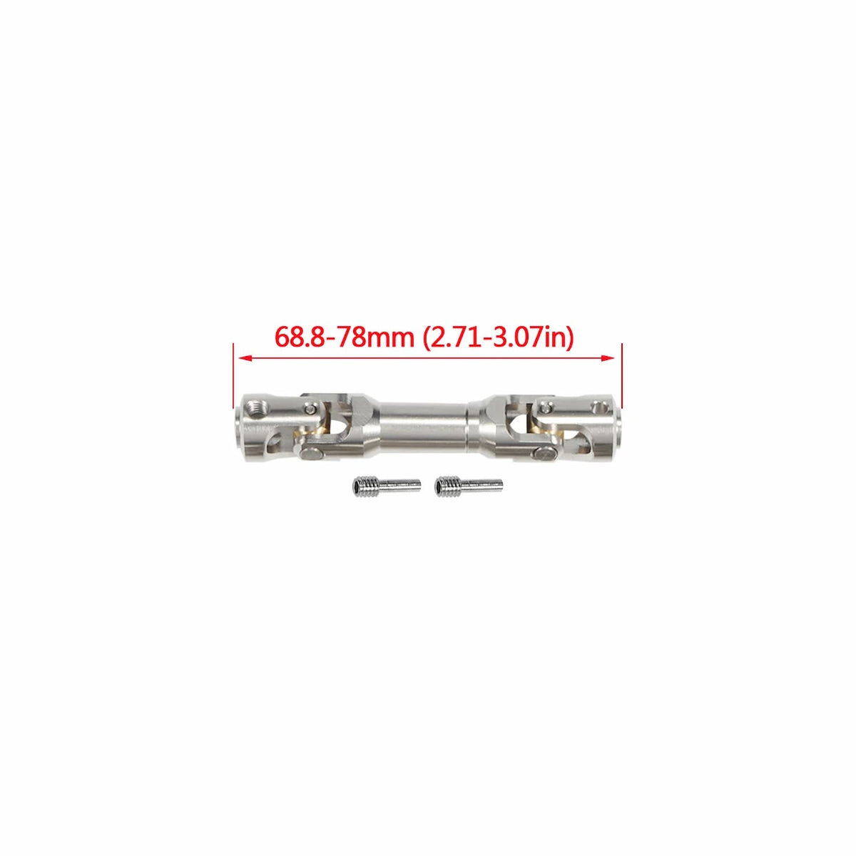 Stainless Steel Drive Shaft 5mm Universal Joint Driveshaft for 1/10 RC Rigs Crawler SCX10 Pro TRX4 High Trail TF2 VS4-10 CC02