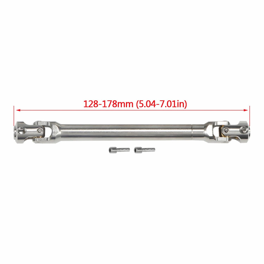 Stainless Steel Drive Shaft 5mm Universal Joint Driveshaft for 1/10 RC Rigs Crawler SCX10 Pro TRX4 High Trail TF2 VS4-10 CC02