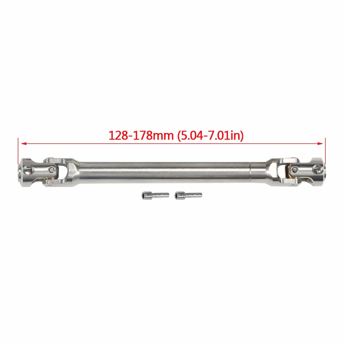Stainless Steel Drive Shaft 5mm Universal Joint Driveshaft for 1/10 RC Rigs Crawler SCX10 Pro TRX4 High Trail TF2 VS4-10 CC02