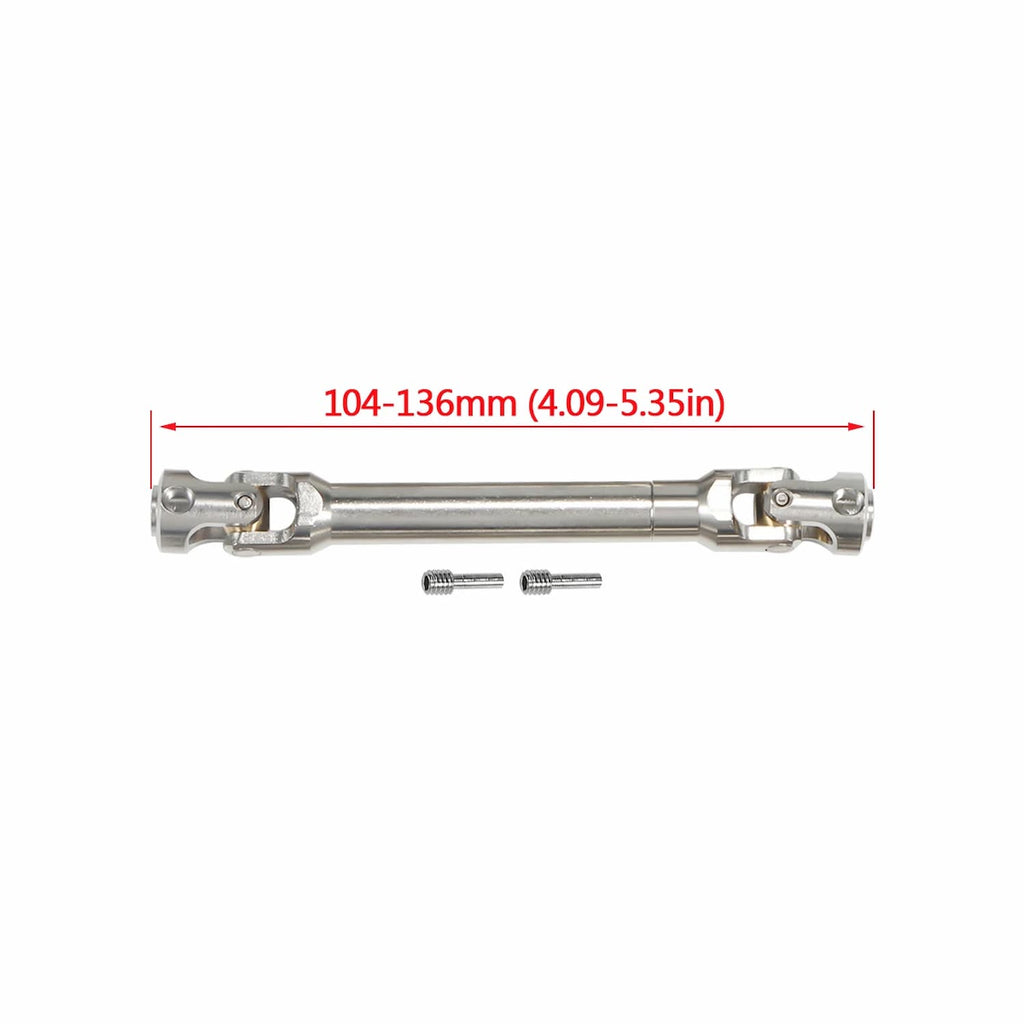 Stainless Steel Drive Shaft 5mm Universal Joint Driveshaft for 1/10 RC Rigs Crawler SCX10 Pro TRX4 High Trail TF2 VS4-10 CC02
