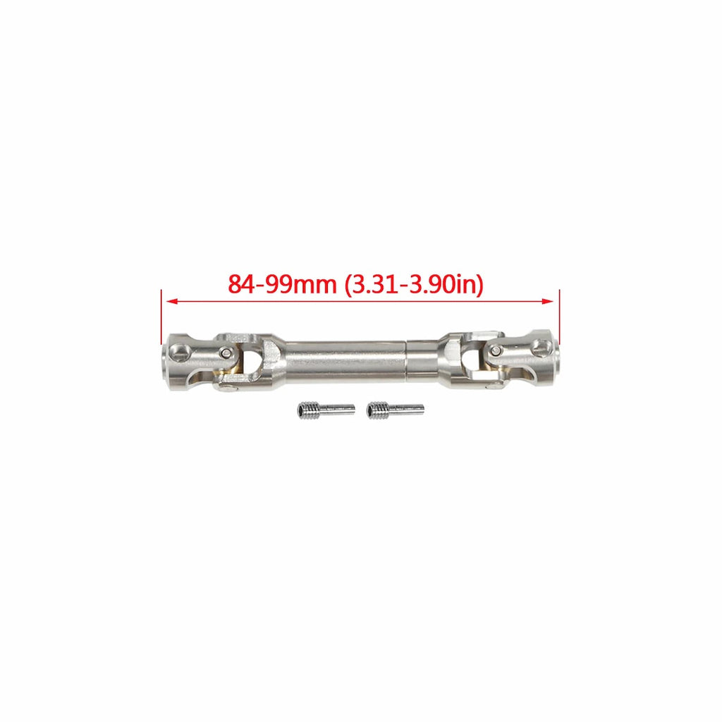Stainless Steel Drive Shaft 5mm Universal Joint Driveshaft for 1/10 RC Rigs Crawler SCX10 Pro TRX4 High Trail TF2 VS4-10 CC02