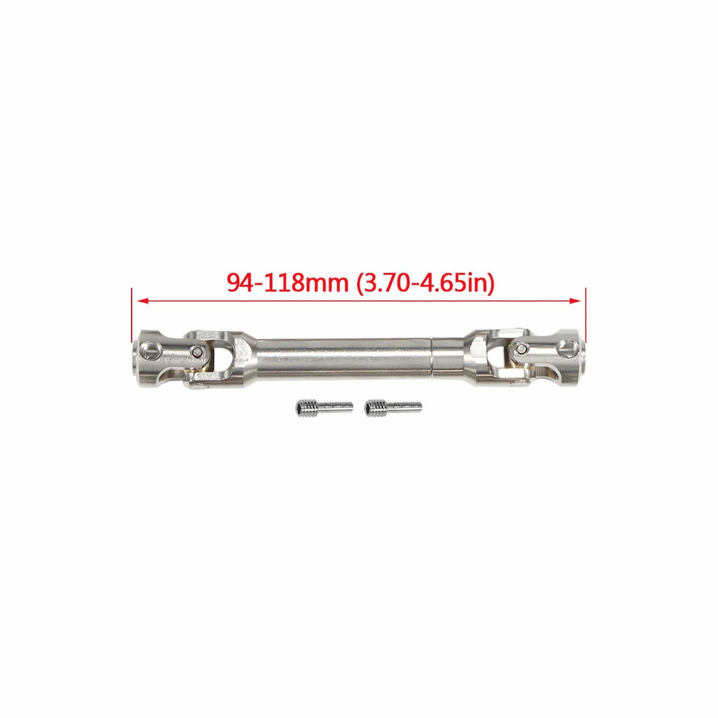 Stainless Steel Drive Shaft 5mm Universal Joint Driveshaft for 1/10 RC Rigs Crawler SCX10 Pro TRX4 High Trail TF2 VS4-10 CC02
