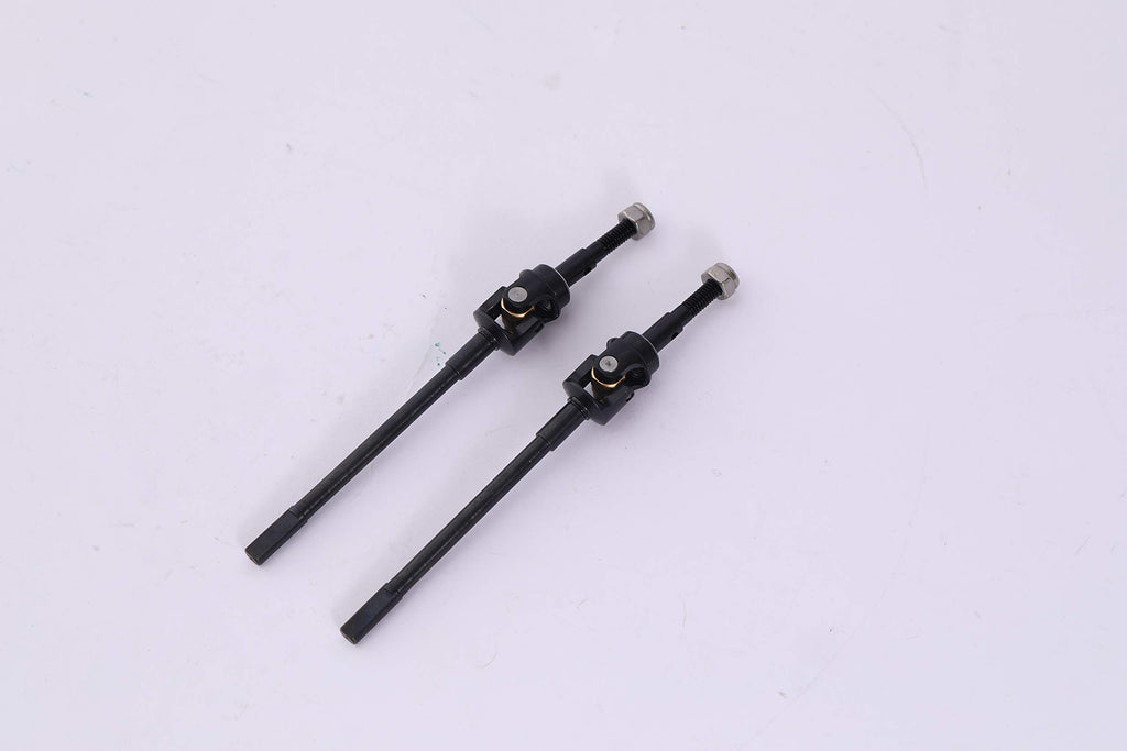 Two black metal rods with spherical ends on a white background