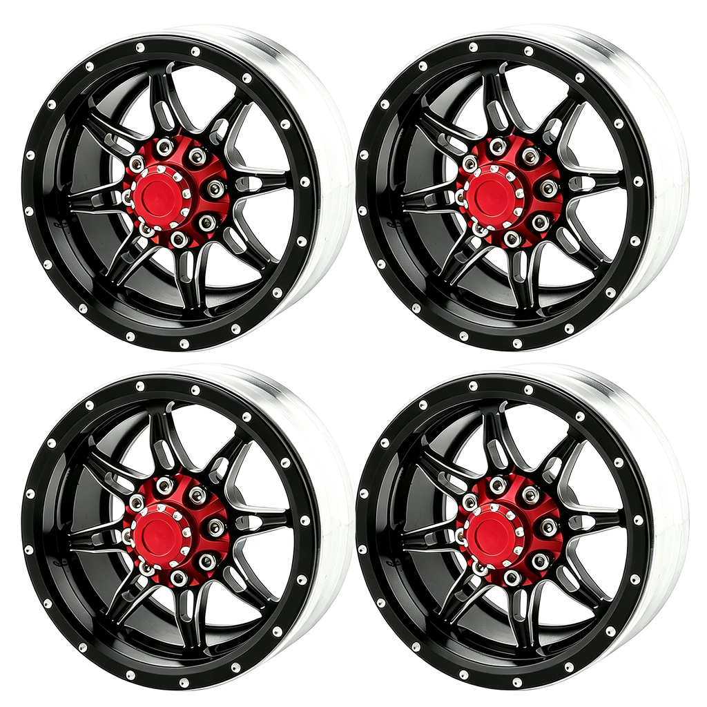 1.9 inch Metal Beadlock Wheel Rims Hubs for Axial SCX10 Tamiya CC01