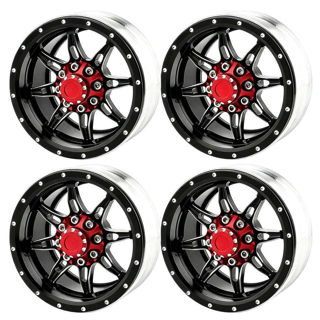1.9 inch Metal Beadlock Wheel Rims Hubs for Axial SCX10 Tamiya CC01